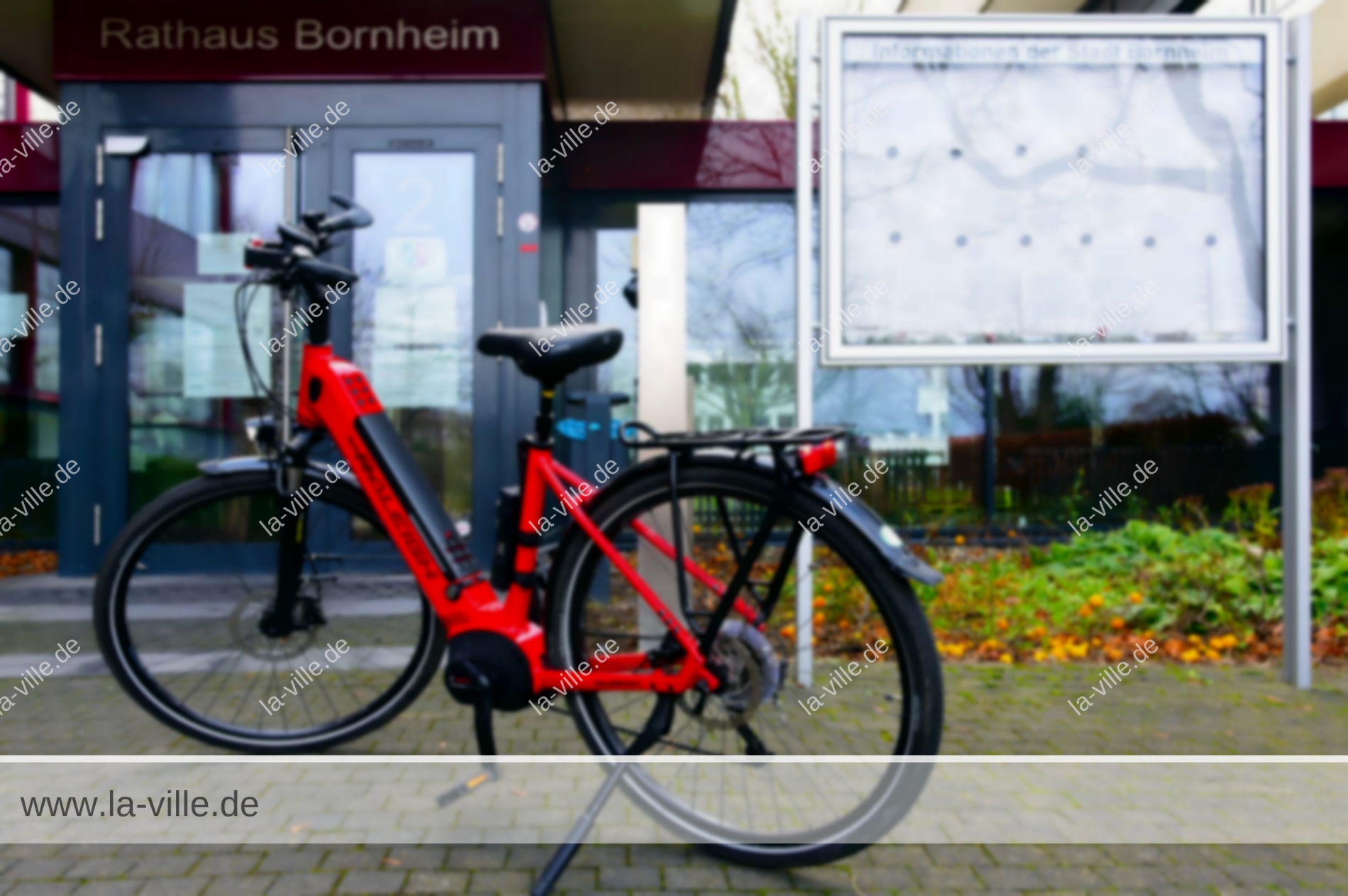 Rot, Fahrrad, Gebäude, Dienstfahrrad